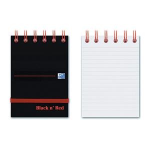 Black N Red A7 Reporters notebook 140 ruled Pgs