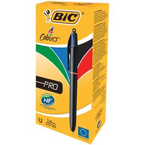 Bic 4-Colour Pro Ballpoint Pen 1.0MM Tip Width Ass