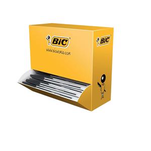 Bic Cristal Clear Barrel Ballpoint BLACK 1.0MM Tip 0.4MM Line