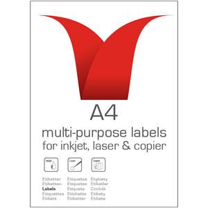 Value Mulipurpose Labels 8 per sheet 99.1x67.7mm X 100