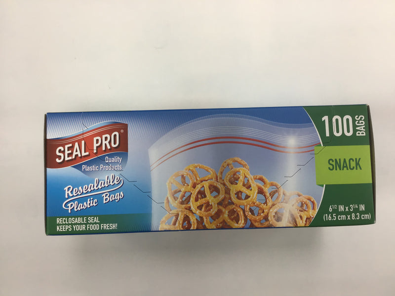 Seal Pro Zip-Lock Snack Bags pk 100