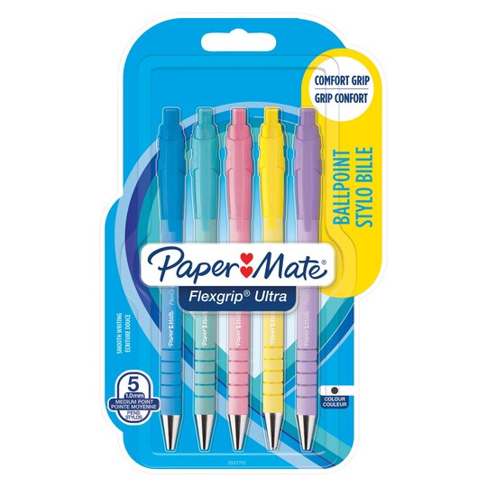 Papermate Medium Flexgrip Ultra 5pk