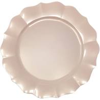 10" Scallop Pearl Pink Dinner Plates 10pk