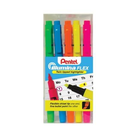 Pentel Illumina Flex Highlighters 5pk