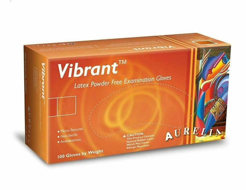 Vibrant Medium Latex Gloves 100pk