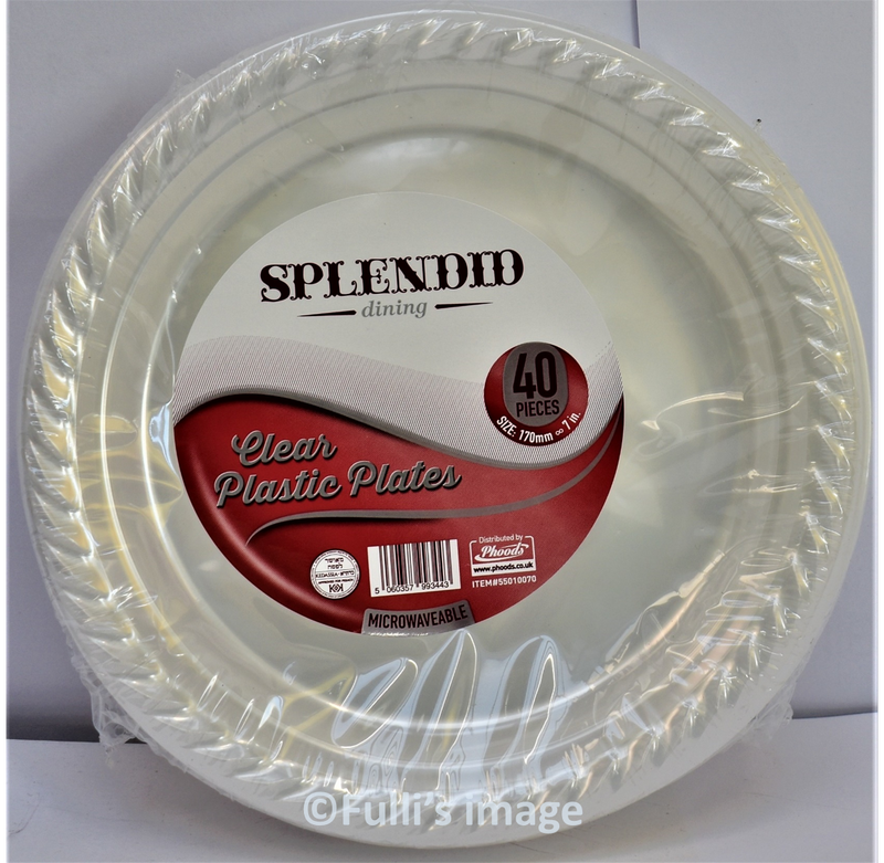 Splendid 7" Clear Plates 40pk