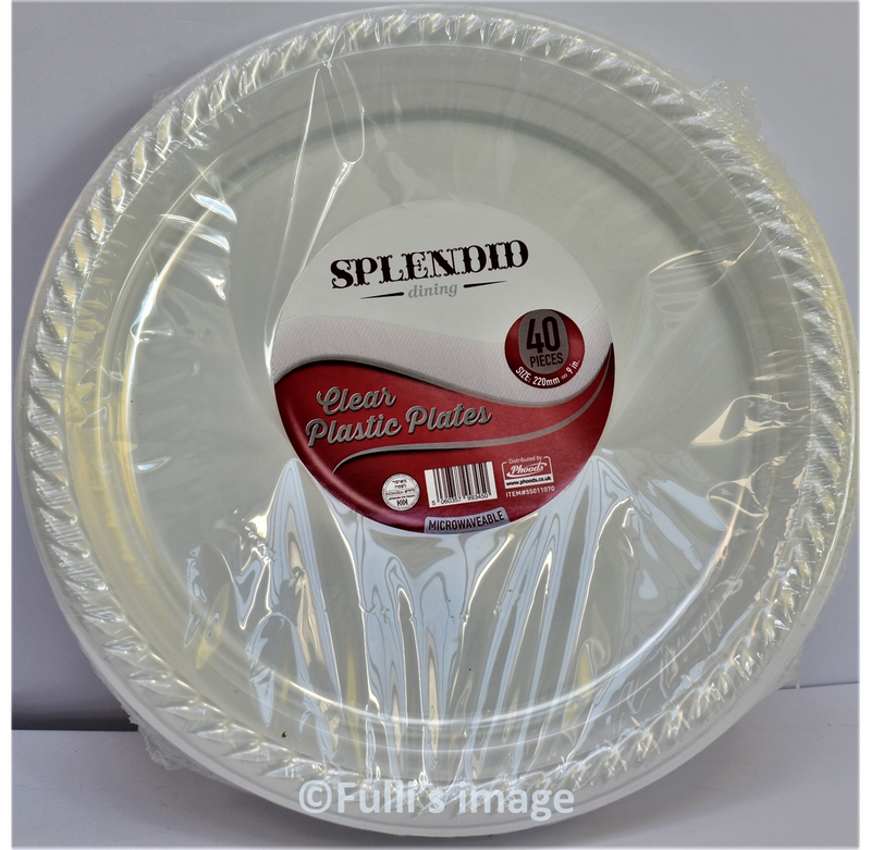 Splendid 9" Clear Plates 40pk