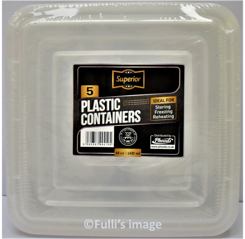 Superior Plastic Containers 48oz 5pk