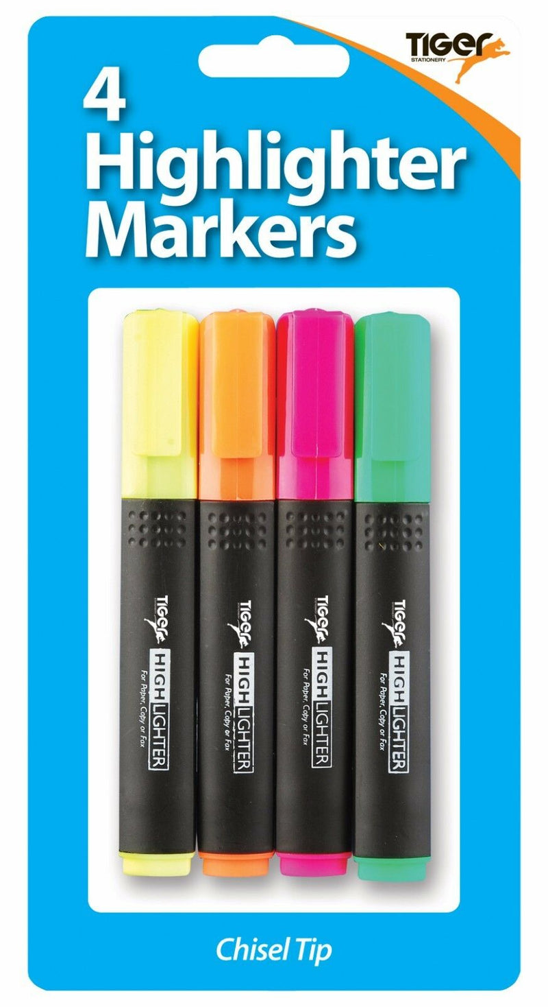 Tiger 4 Highlighter Pens