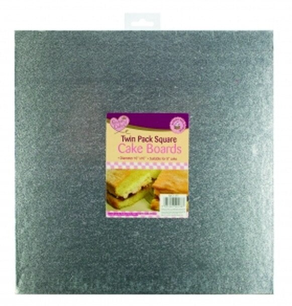 Twin Pack Square Cake Board 10"x10"