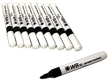 Slim White Board Pens 4pk