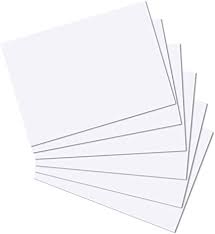 A5 white card