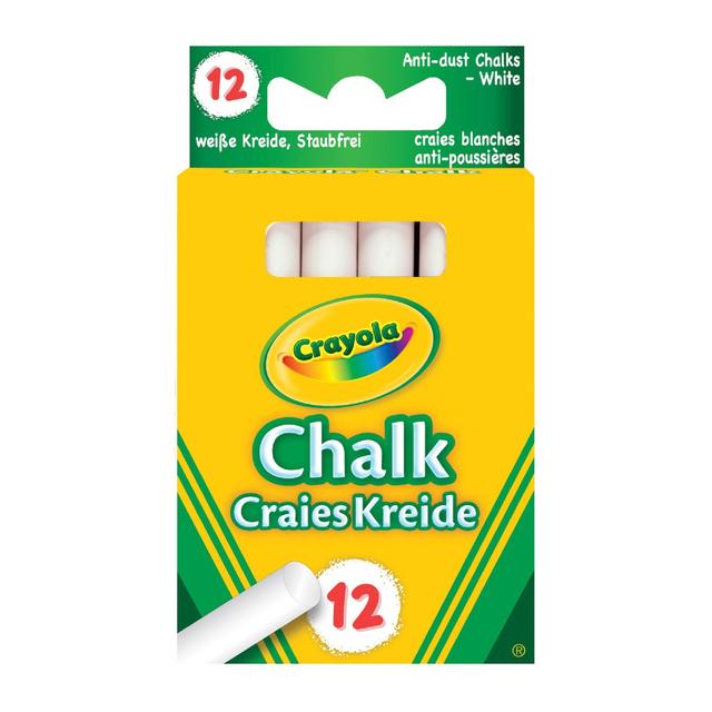 Crayola Anti Dust Chalk - White 12pcs