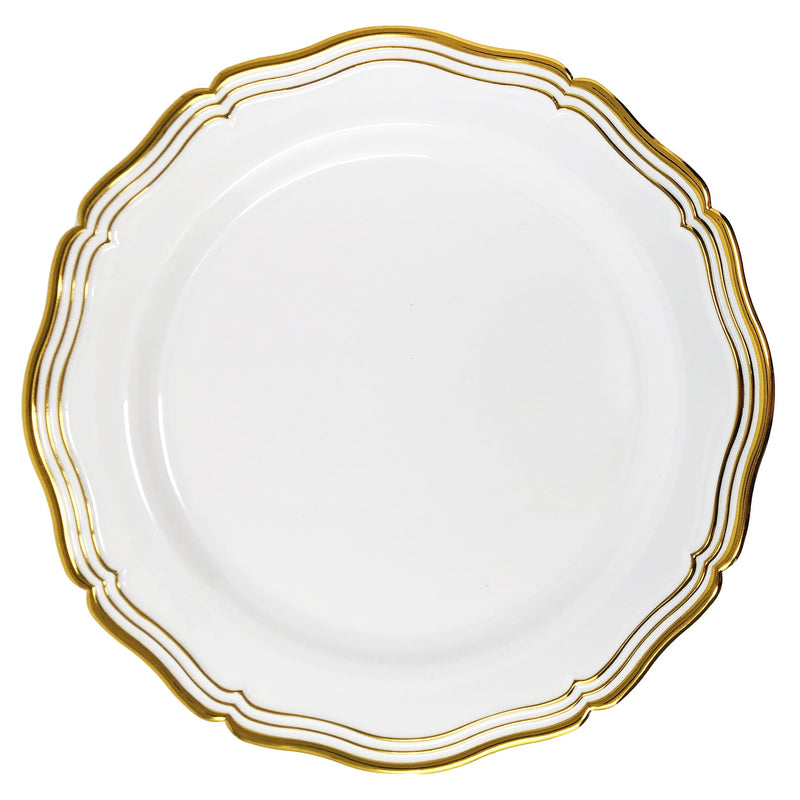 Arist Coll Gld/Wh 7.5" Salad Plate 10pk