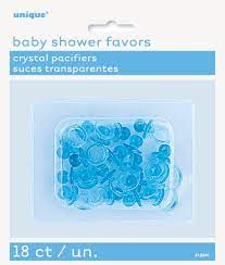 Baby Shower Favors Blue Crystal pacifier