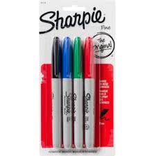 Sharpie Markers Permanent 4pk