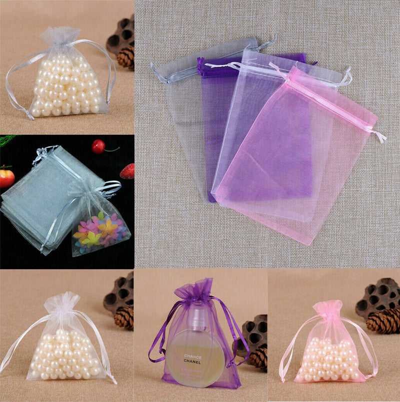 Organza Small Pink Spot Bag 6pk