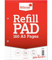 Silvine A5 Pad 160 Pages